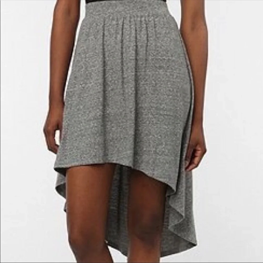 UO Sparkle & Fade High Low gray skirt - Picture 4 of 7